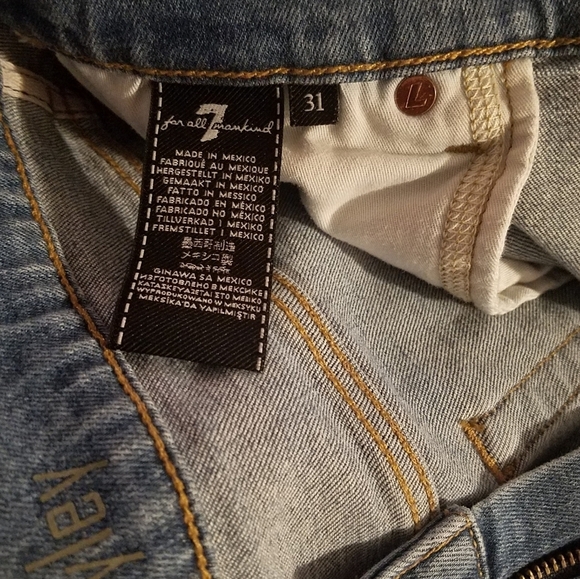 NWOT 7FOR ALL MANKIND RYLEY DISTRESSED JEAN/ITALIAN FABRIC - Picture 14 of 16